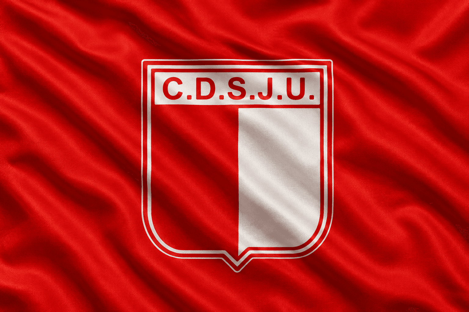 Bandera oficial rojo y blanco de Juventud Unida